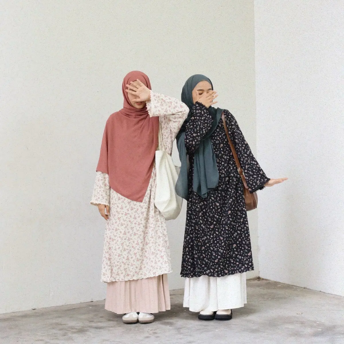 Intan Tunic - Floral Midi Crinkle with/without lining