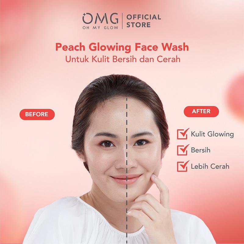 OMG OH MY GLOW Peach Glowing Toner 100 ml with Serum Vitamin B3, Vitamin C, & Vitamin E 4