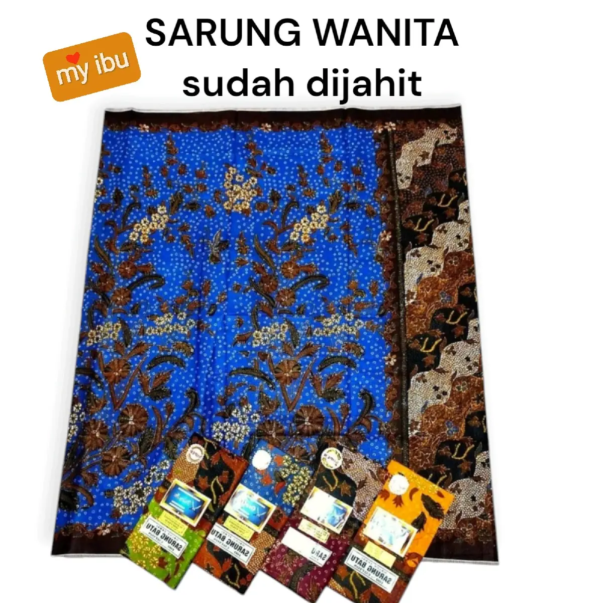 SARUNG WANITA SUDAH DIJAHIT SARUNG BATIK BAHAN KATUN BISA PILIH WARNA SARUNG BATU MOTIF BUNGA