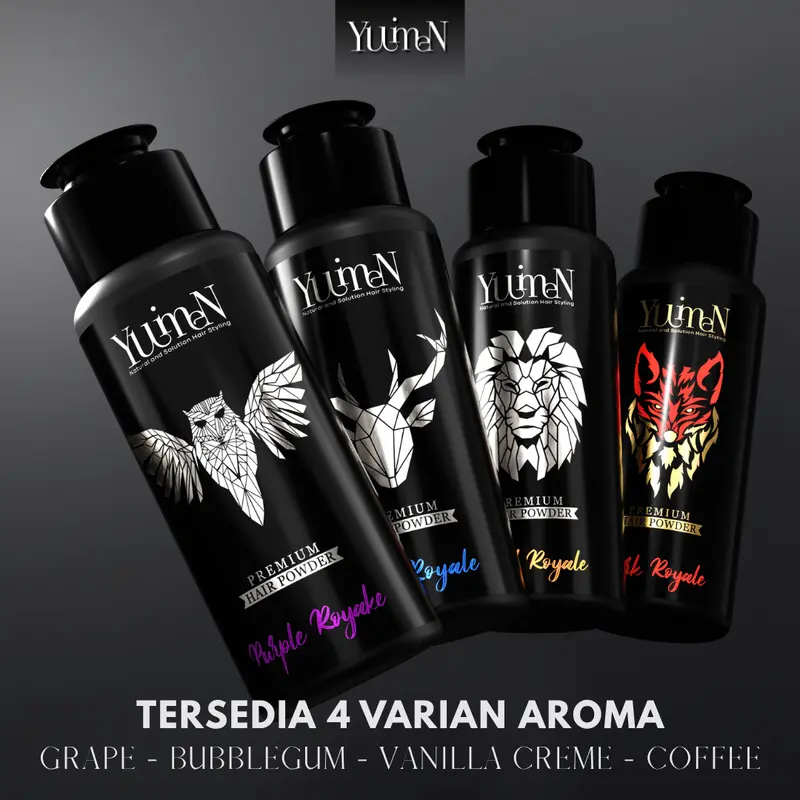 YUIMEN Hair Powder Premium Aroma Grape + Gratis Sisir Plastik + Rambut Bervolume dan Perawatan Rambut Berminyak atau Lepek 6