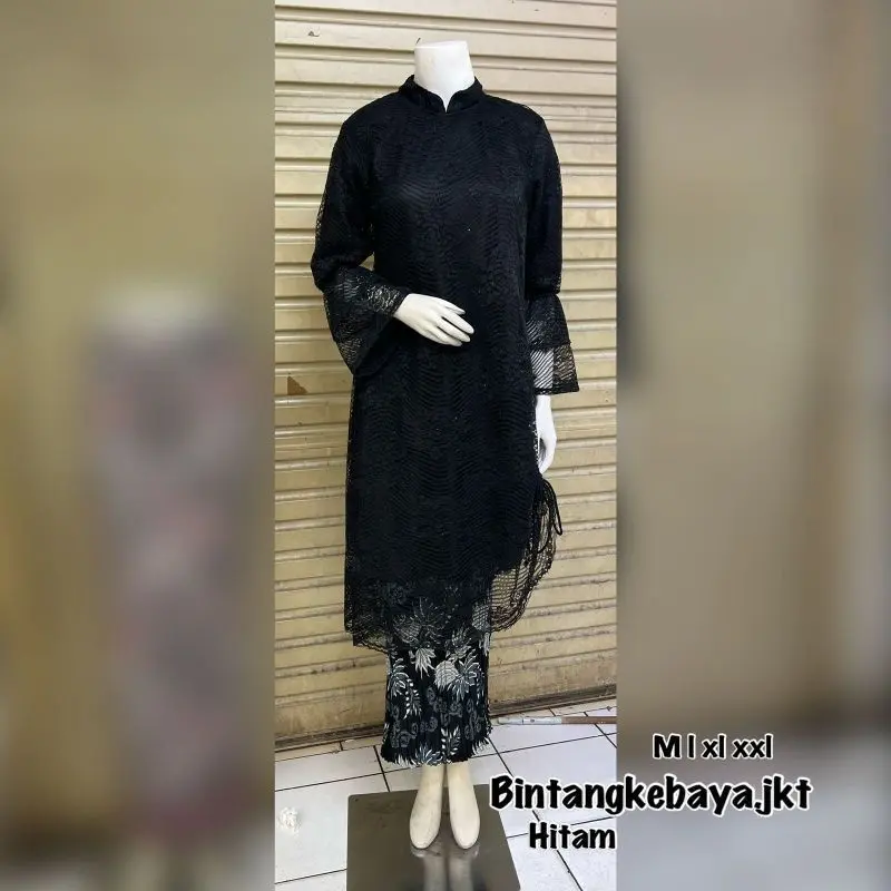 ( COD ) Kebaya Tunik Serut Brukat Full Bordir 100% realpict mewah / Tunik serut renda brukat balon model baju bodo lakbu lengan lonceng serut / Set Kebaya Tradisional / Kebaya Kondangan / Kebaya Pesta / Tunik Serut / Renda / Bridesmaid 5