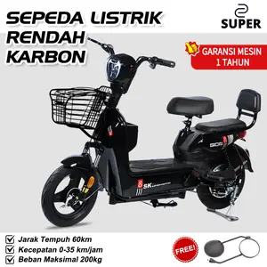 Sepeda motor listrik / kendaraan listrik / kecepatan maksimal 35 km/jam / jangkauan jauh (daya tahan baterai lama)