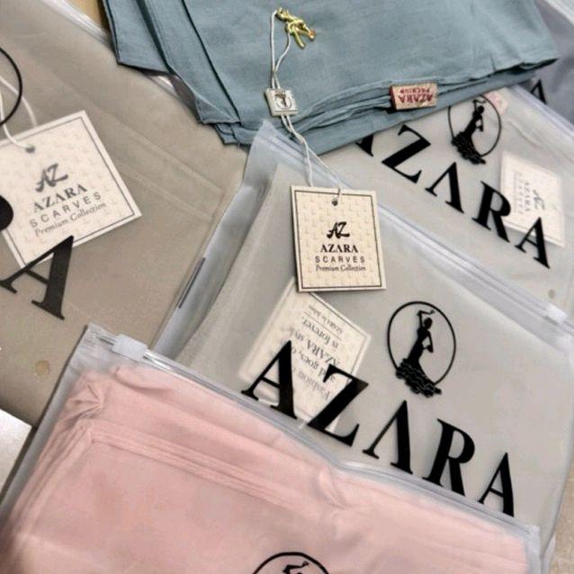 Jilbab Azara (5pcs) Premium Pouch isi New Logo Az Ukuran 110 x 110 Square Muslim Kerudung Wanita 2