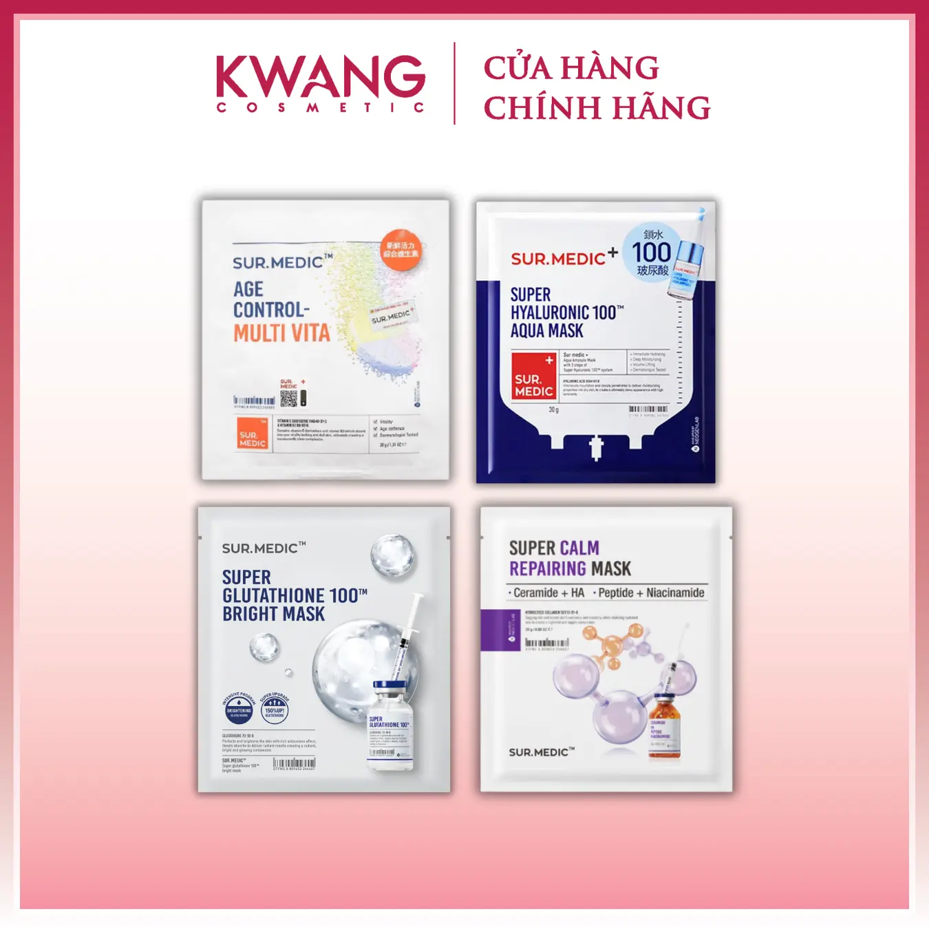 Hộp 10 miếng Mặt Nạ Dưỡng Da Sur.Medic + Hàn Quốc Chăm Sóc Da Skincare