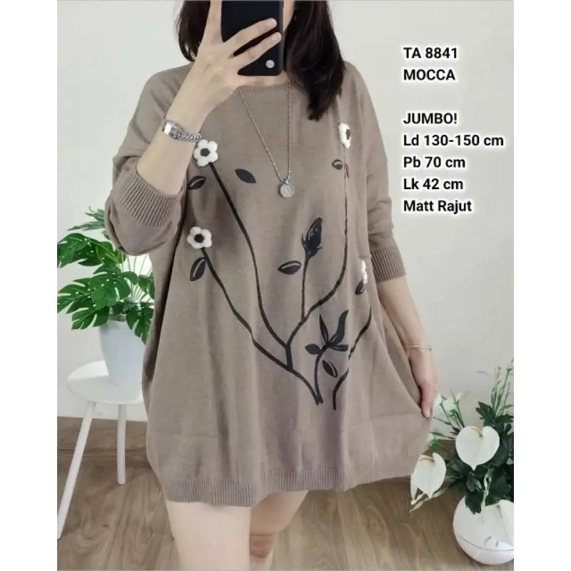 Atasan Rajut Premium Atasan Wanita Kekinian Blouse Wanita Oversize Atasan Wanita Korean Style atasan rajut jumbo atasan rajut import blouse knit terbaru blouse rajut jumbo blouse rajut import terbaru Knitwear Panjang