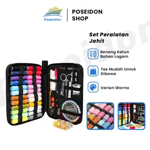 Lengkap Benang Jarum Set alat jahit Aksesoris Jahit Sewing Accessories Sewing Set Kit Peralatan Jahit Kotak Box Alat Menjahit Benang Jarum Peniti Meteran Gunting Baju Kain Pouch Jarum Benang/ Alat Jahit Kotak Set 10Pcs/98Pcs