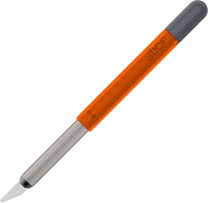 Slice 10589 Craft Knife with Integrated, Never-Lost Safety Cap and Removable Ceramic Blade | Finger-Friendly Hobby Knife – a Scalpel Ideal for Card, Paper, Vinyl, Felt, Wallpaper and More