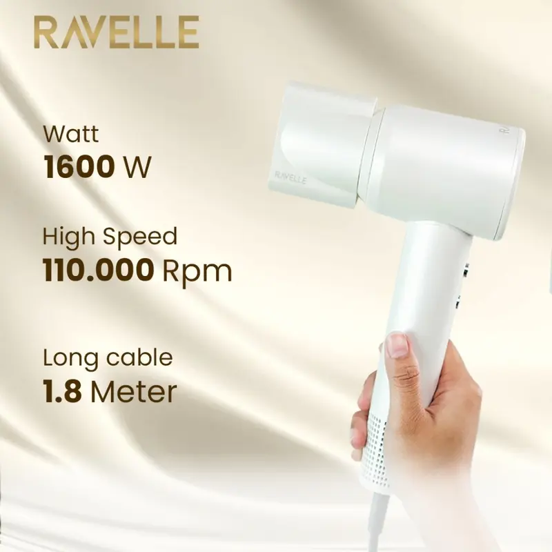 RAVELLE High Speed Hair Dryer - Pengering Rambut dengan Teknologi Plasma Ion 2