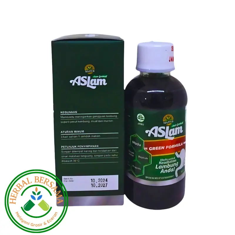 Madu Mazied Herbal ASLAM HIJAU Green Formula Isi 280 Gram original 1
