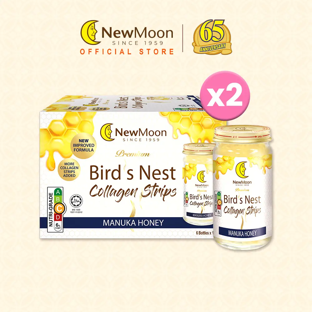 [Bundle of 2] New Moon Bird's Nest Collagen With Manuka Honey 150g x 6s
