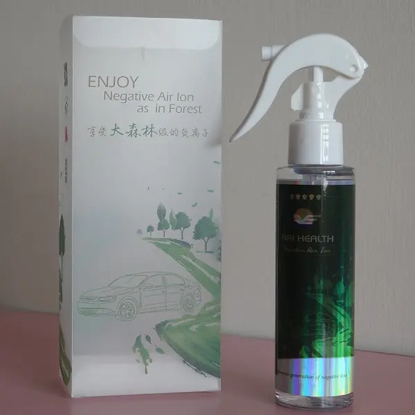 -IonsCar, 120ml, NAI Health Negative Air Ion Liquid.  Spray in air-conditioned Car, negative oxygen ions Remove peculiar smell, improve Driver and Passengers immune function within the car compartment, keep everyone Fresh and Safe throughout the journey.