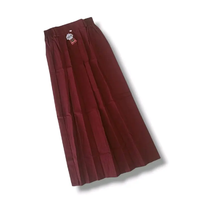 Rok Panjang SD MI Anak Perempuan Rok Rempel Warna Merah Putih Coklat Hijau dan Hitam Fashion 2