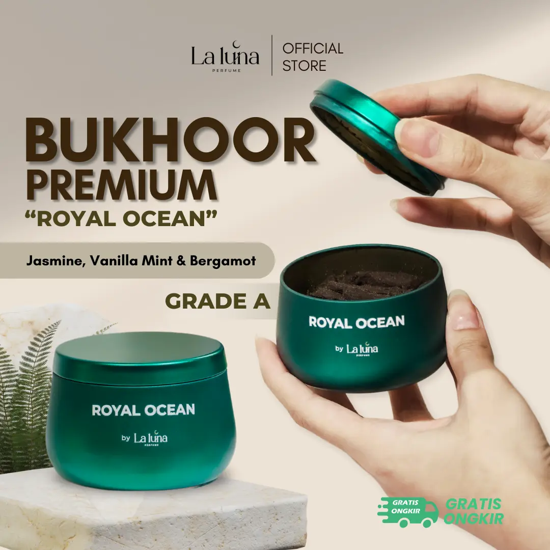 Bukhur Premium Buhur Arab Dupa Wangi Tahan Lama Royal Ocean Laluna - Gratis Linen Spray (sample)