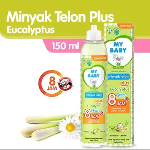 MYBABY Minyak Telon Plus Eucalyptus 150ml Minyak Bayi Anti Nyamuk Tahan Lama 8 jam