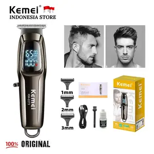 Alat Cukur Rambut Kemei KM-2273 Hair Clipper Professional Cordless Trimmer Haircut Machine Mens Mesin Cukuran Area Sensitif Jenggot Kumis KM 2273