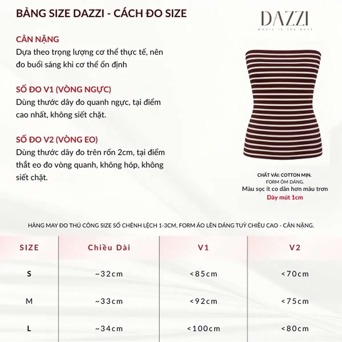 [KÈM MÚT] Áo ống trơn basic ôm body vải cotton mịn DAZZI Women A054 | BigBuy360 - bigbuy360.vn