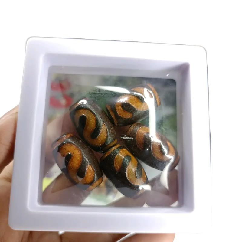 tibetan dzi money hook asli batu agate alami 0