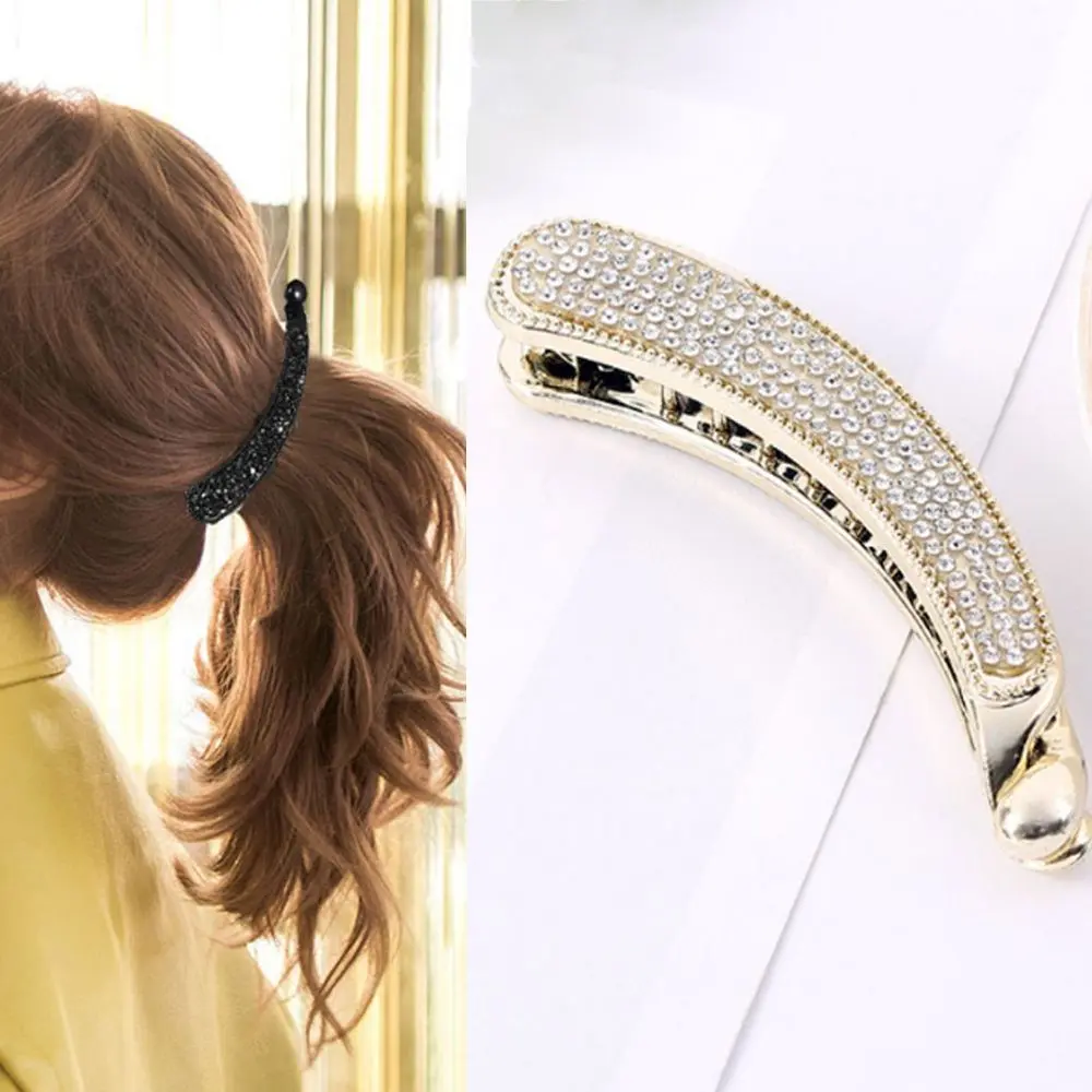 Women Simple Headwear Girls Classic Banana Hairpin Barrette Hair Clip Claw Hair Accessories