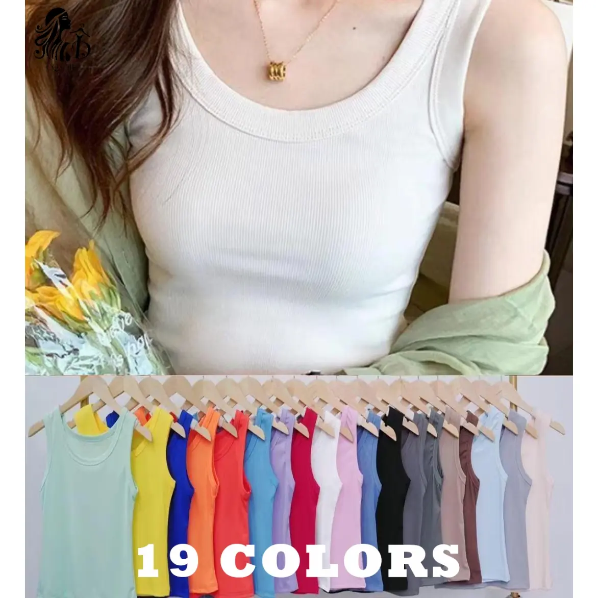 [1529]CQ Chic - Thread Anti-Exposure Sleeveless  lady    Inner Match Bottoming Camisole Women's Summer and Spring Outer and Inner Wear No breast pads