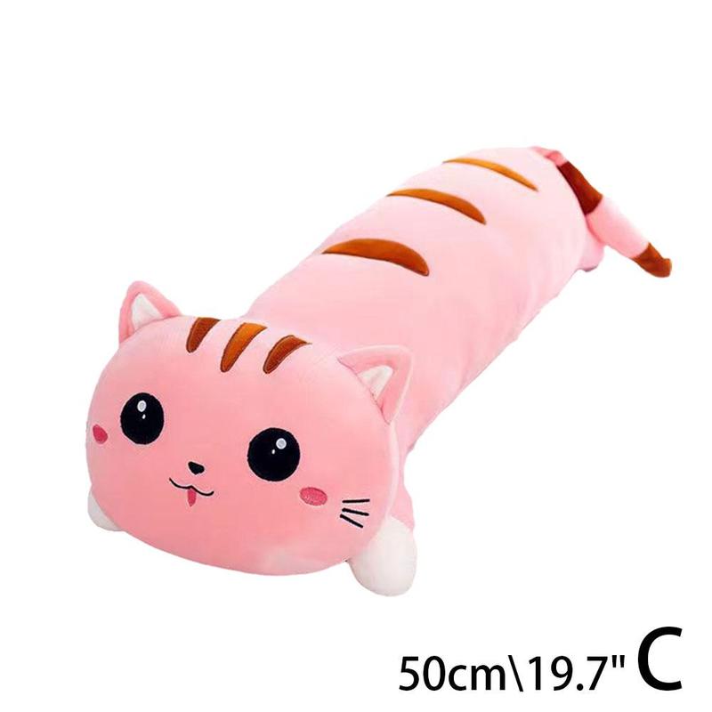 Product Introduction of Bantal kucing panjang kartun lucu untuk kanak-kanak, mainan anime lembut, kusyen sumbat, mainan comel, W5S3 36