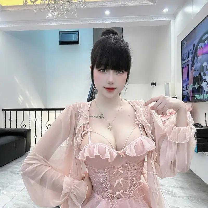 Bộ hai dây đen hồng có mút SP150 cao cấp quảng châu mặc nhà 7