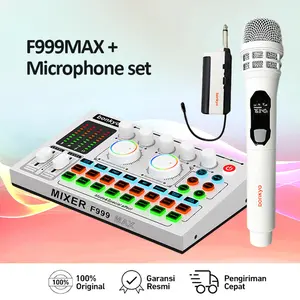 Bonkyo F999MAX+ Wireless Microphone Sound Card Bluetooth Live SoundCard