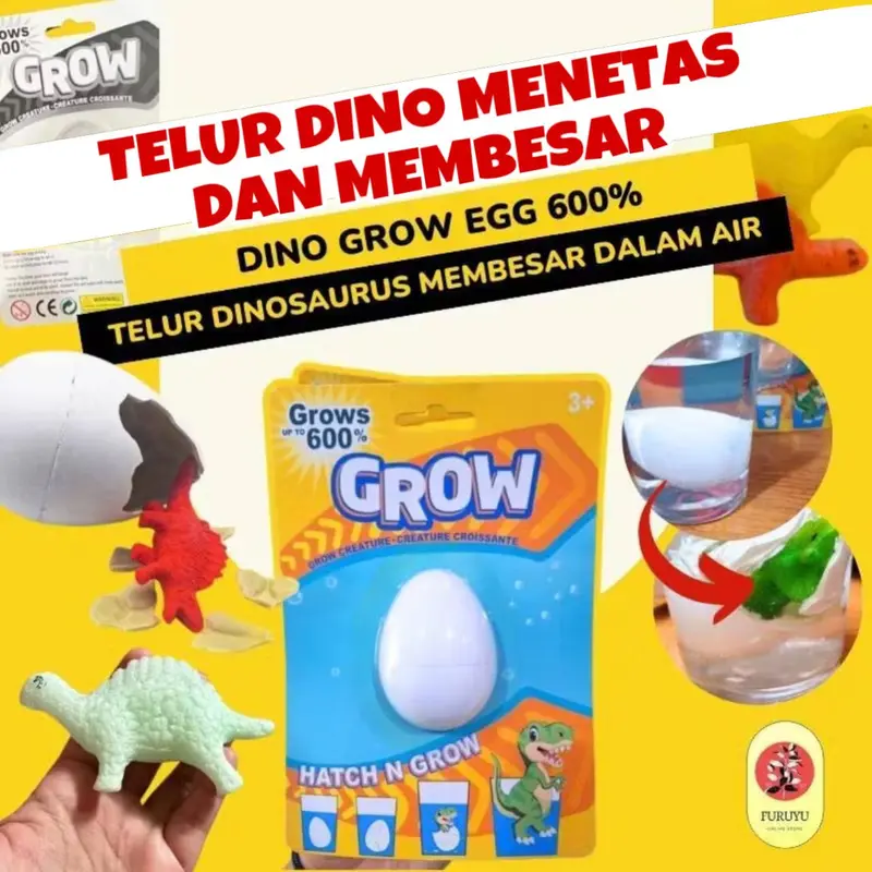 Mainan Telur Dinosaurus Menetas Dino Egg Grow Up To 600% 0