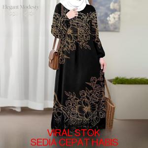 Gaun Musim Bunga 3D Terlaris 2026 dengan Cetakan 3D — Tren Terkini untuk Hari Raya, Sesuai untuk Pelbagai Majlis, Bernafas dan Tidak Panas, Saiz S–5XL Jubah Poket Sisi Fesyen Moden Anabia Budak Muslimah Embroidery Lace Cey Kosong Dress Wedding set pakaian