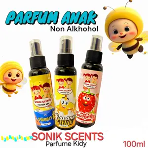 Paket 3pcs Parfum Kidy Parfum Anak Non Alkhohol 100ml Bpom Perfume Fresh Wangi