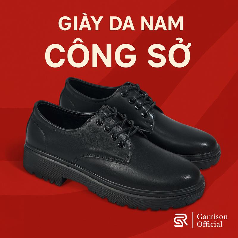 Giày Da Nam Chunky Derby Lịch Lãm Dây Buộc Tăng Chiều Cao 4-5cm