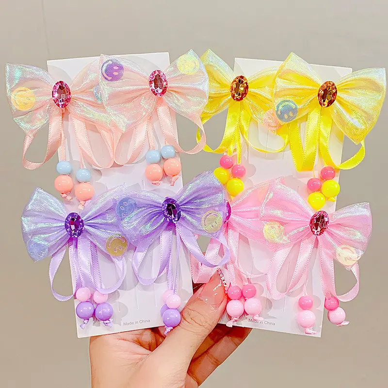 ED - 2PCS / SET JEPITAN RAMBUT PITA ANAK MODEL TALI MUTIARA KOREAN / JEPIT RAMBUT PITA ANAK LUCU KOREA 0