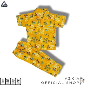 Setelan Piyama anak Baju Tidur Kancing Perempuan/Laki-laki 10-16+ Tahun Motif Terbaru - Salma Collection