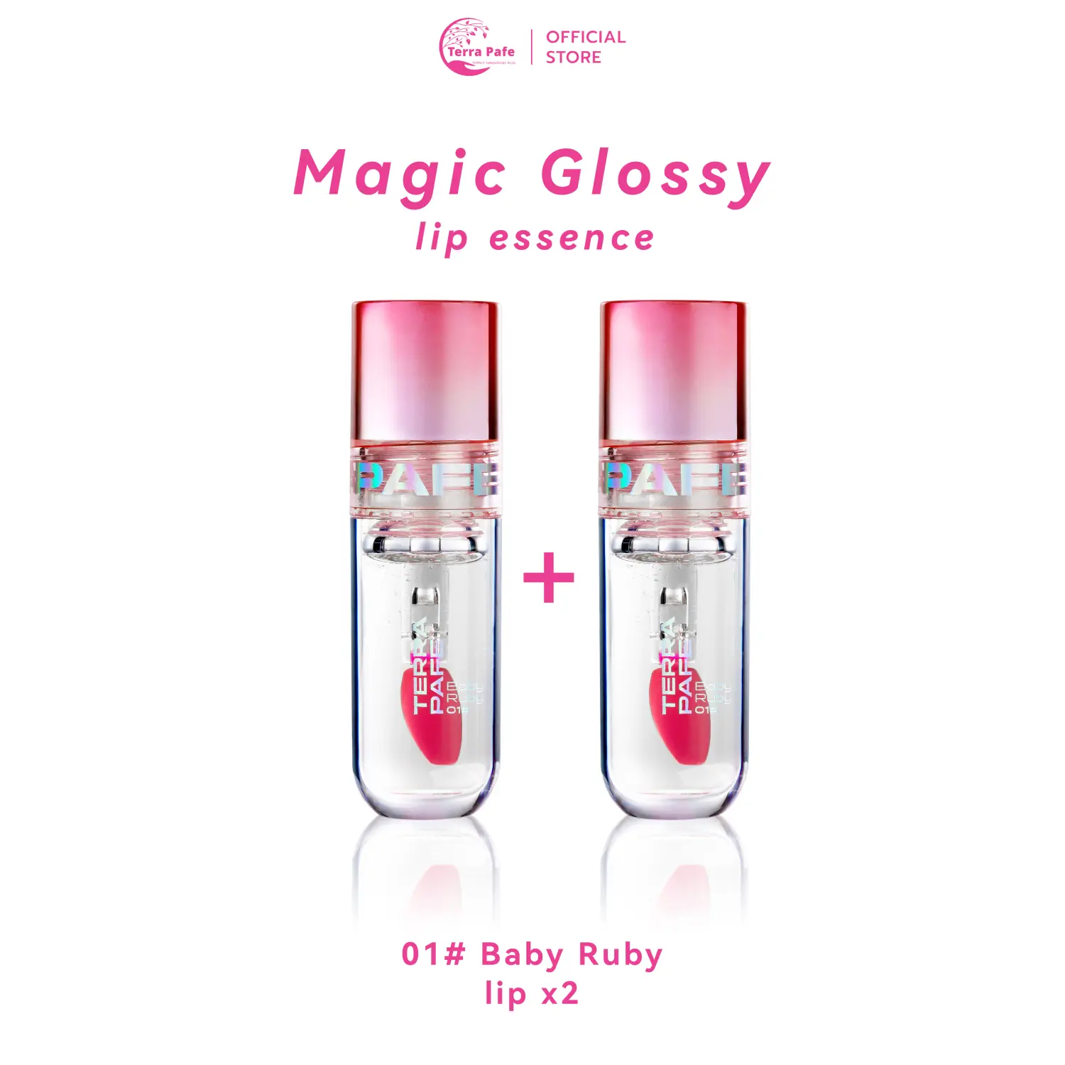 Terra Pafe Magic Glossy Lip Essence[2 pieces] –  Moisturizing Lip Oil with Long-Lasting, Transfer-Proof, and Color-Adapting Technology.