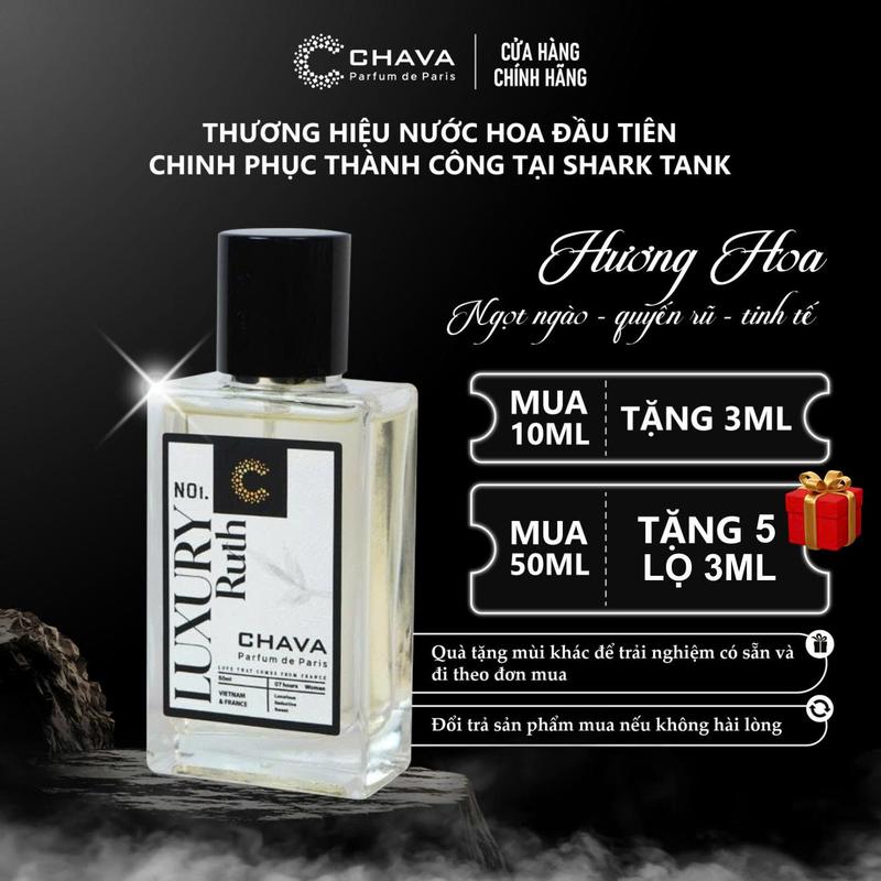 [Nước Hoa Nữ Quyến Rũ, Sang Trọng] C CHAVA LUXURY RUTH (G.Girl)- Hương Ngọt Ngào, Bí Ẩn & Gợi Cảm - Phong Cách Huyền Bí, Thanh Lịch, Ngọt Ngào - Chính Hãng, Lưu Hương Lâu 6-8h/Da & 3-4 Ngày/Quần Áo, Perfume Xịt Thơm
