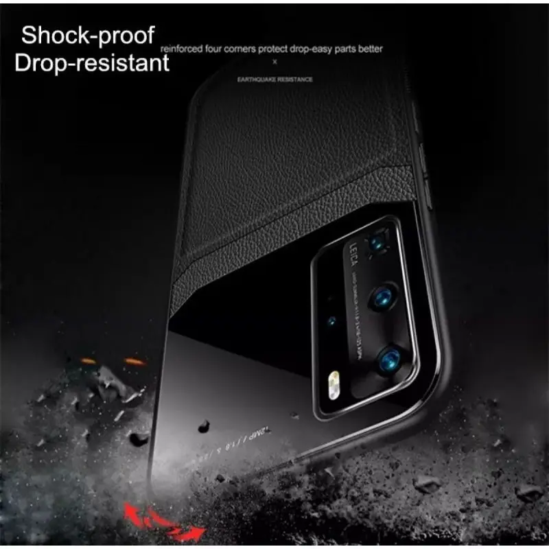 SOFT HARD CASE HUAWEI P30 PRO / P40 PRO / P50 PRO Casing Leather kulit Plexiglass Luxury glosi Elegant Style Elegant Color 5