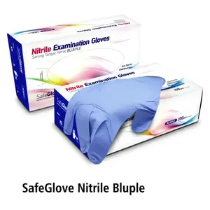 SafeGlove Sarung Tangan Nitrile Safe Glove Cleaning Non Alergi Elastis Bluple 100 Pcs XS S M L