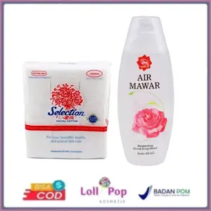 [Bundling] Kapas selection 35gr & Air mawar viva 100ml
