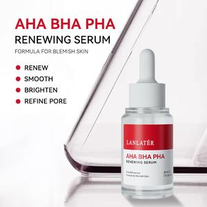 LANLATÉR Serum AHA BHA PHA 30ml untuk Kulit Berblem Mencerahkan Melembutkan dan Menyempurnakan Porus Formula Renewing glow bomb fx golden skin care