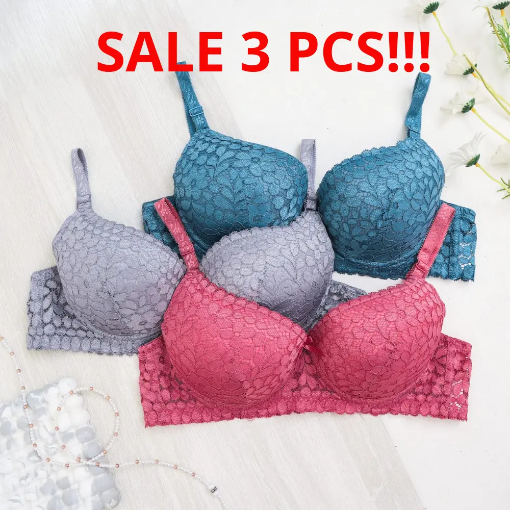 ( 3 PCS ) Bra Wanita Belle wear Half Cup Dan Full Cup  C 466