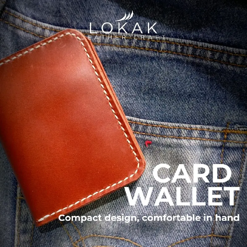 Dompet Pria dan Wanita Kulit Asli dengan Slot Window ID Card model lipat, Card Wallet Lokak – Dompet Kartu dan Uang 3