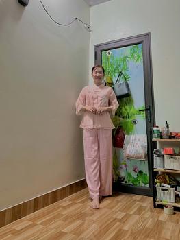 Product Review of Đồ Lam, Pháp Phục Lễ Chùa Vải Voan Tơ Thêu Chim Hạc Vạt Chéo Sang Trọng - Pháp Phục Tuệ Anh Nữ Áo from T**m m** ** đ** 🇹** 0