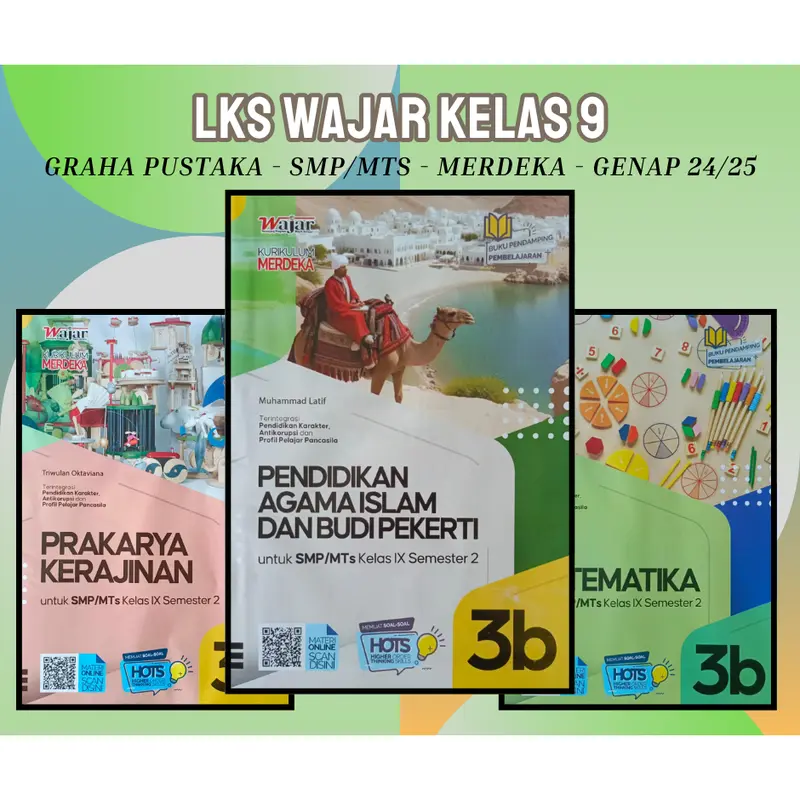 Buku LKS Wajar Graha Pustaka SMP MTS Kelas 9 Merdeka Genap 2024 2025 - Original 0