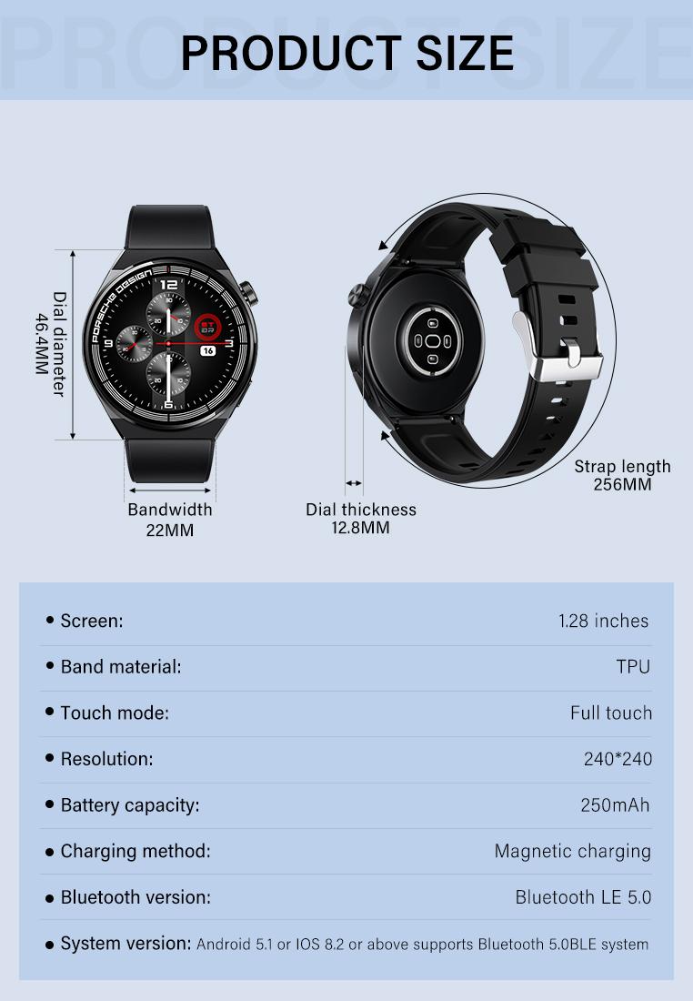 Product Introduction of Simbojoy SmartWatch GT8 Anti Air Original Layar Terang 1.28''Pemantauan Tidur Alat pengukur langkah Jam Pintar  ZN025 16