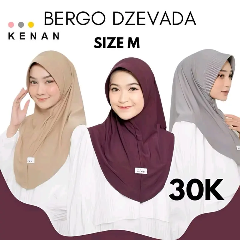 KENAN-DZEVADA INSTAN DAILY BERGO JERSY SIZE M&L Jilbab 1