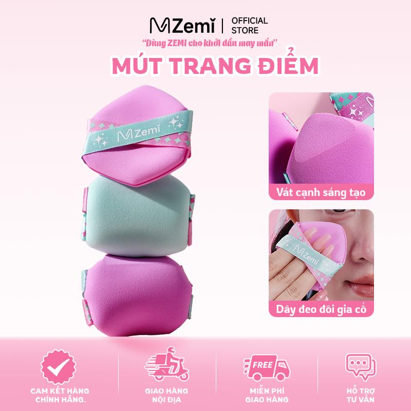 Bộ Mút Đánh Phấn Trang Điểm, Zemi, Màu Sắc Phong Phú, Không Thấm Nước, Tặng Kèm Hộp Đựng, Chúc May Mắn Hơn