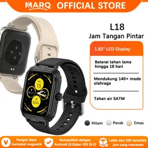MARQ Promo Outdoor Lebaran 2026  Jam Tangan Pintar Smartwatch Original Official Store Layar LCD 1.83" Tahan Air 5ATM Baterai Tahan 18 Hari 140+ Mode Olahraga