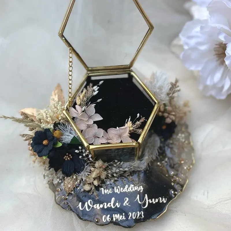 Ringbox Terarium Resin Kotak Cincin Lamaran Tunangan Pernikahan Premium 6