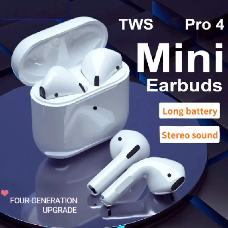 Tai nghe Bluetooth trong tai Mini Pro4 không dây, GUIXIA, dành cho Android và Inpods