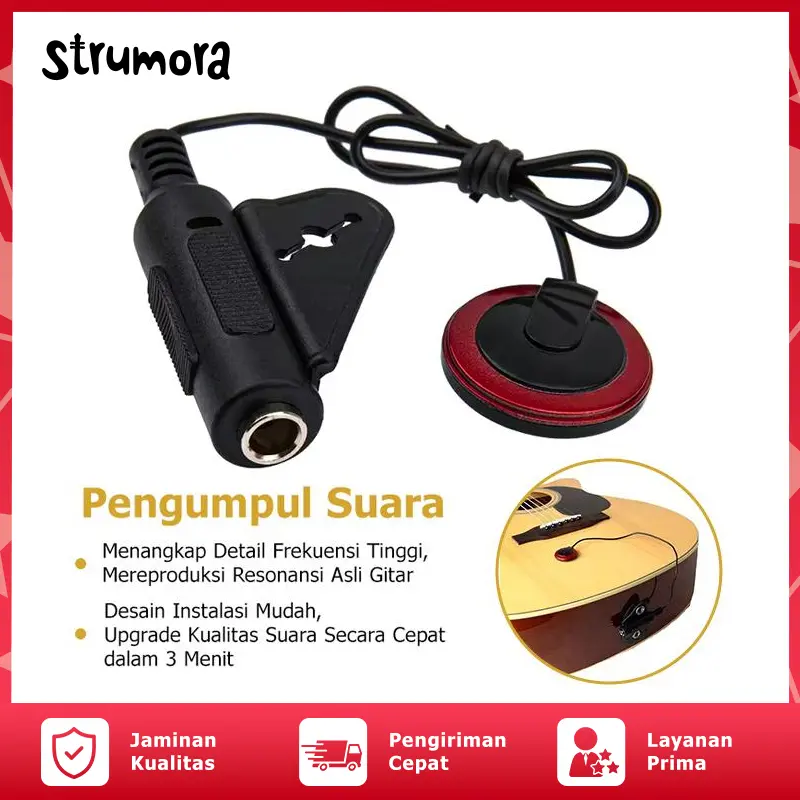 Strumora Gitar Electronic Pickup PengubahAkustik Jadi Elektrik-ST-20  Spul Tempel UntukGitar Akustik Klasik Biola Kalimba