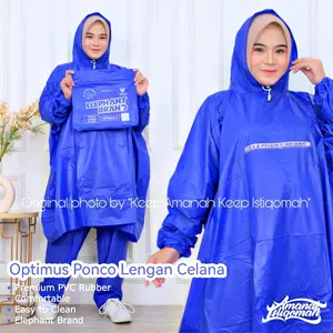 Elephant Brand Optimus Ponco Lengan Celana Jumbo Mantol Jas Hujan Jumbo Bahan PVC